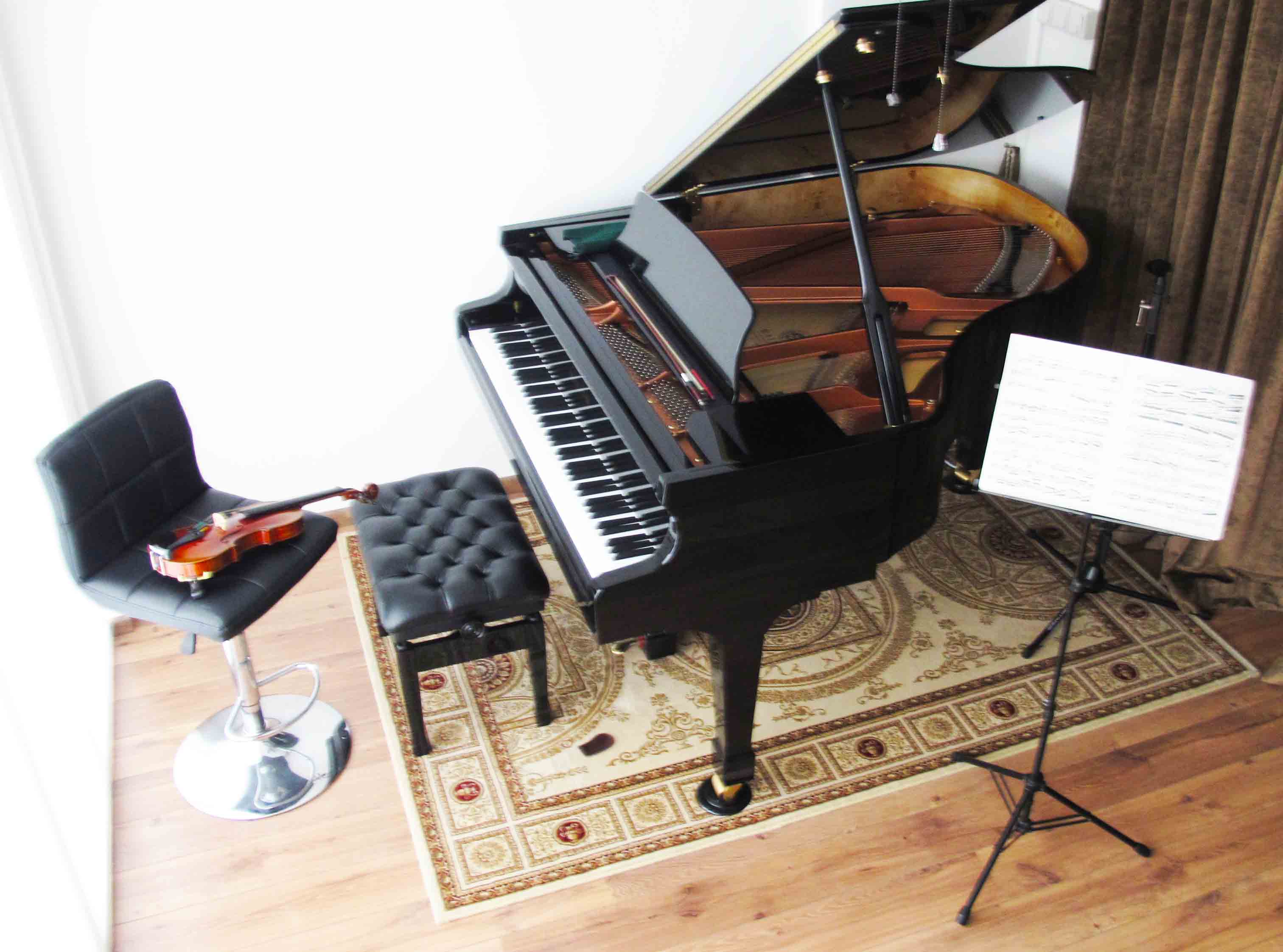 The grand piano in Studio 1 at Bedok Reservoir